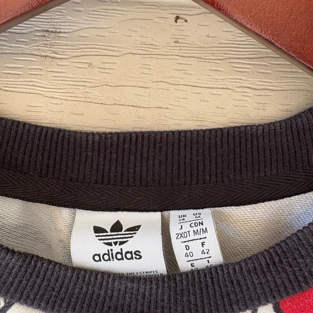 adidas Red Blue Pineapple Print Crewneck Sweater - Picture 4 of 4